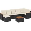 Image de vidaXL - 8-delige - Loungeset - met - kussens - poly - rattan - zwart