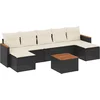 Image de vidaXL - 8-delige - Loungeset - met - kussens - poly - rattan - zwart