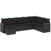 Image de vidaXL - 8-delige - Loungeset - met - kussens - poly - rattan - zwart