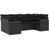 Image de vidaXL - 6-delige - Loungeset - met - kussens - poly - rattan - zwart