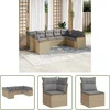 Image de vidaXL - Patio - Sofa - Set - 9-zits - Gemengd - beige