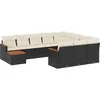 Image de vidaXL - 11-delige - Loungeset - met - kussens - poly - rattan - zwart