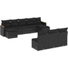 Image de vidaXL - 10-delige - Loungeset - met - kussens - poly - rattan - zwart