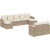 Image de vidaXL - 9-delige - Loungeset - met - kussens - poly - rattan - beige