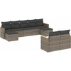 Image de vidaXL - 9-delige - Loungeset - met - kussens - poly - rattan - grijs