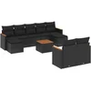 Image de vidaXL - 10-delige - Loungeset - met - kussens - poly - rattan - zwart