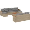 Image de vidaXL - 11-delige - Loungeset - met - kussens - poly - rattan - gemengd - beige