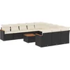 Image de vidaXL - 12-delige - Loungeset - met - kussens - poly - rattan - zwart