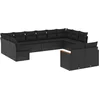 Image de vidaXL - 12-delige - Loungeset - met - kussens - poly - rattan - zwart