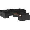Image de vidaXL - 13-delige - Loungeset - met - kussens - poly - rattan - zwart