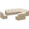 Image de vidaXL - 12-delige - Loungeset - met - kussens - poly - rattan - beige