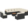 Image de vidaXL - 13-delige - Loungeset - met - kussens - poly - rattan - zwart