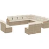 Image de vidaXL - 13-delige - Loungeset - met - kussens - poly - rattan - beige