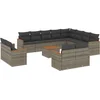 Image de vidaXL - 13-delige - Loungeset - met - kussens - poly - rattan - grijs