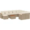 Image de vidaXL - 11-delige - Tuinset - met - kussens - poly - rattan - beige