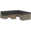Image de vidaXL - 12-delige - Loungeset - met - kussens - poly - rattan - grijs