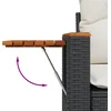 Image de vidaXL - 7-delige - Loungeset - met - kussens - poly - rattan - zwart