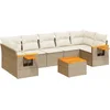 Image de vidaXL - 8-delige - Loungeset - met - kussens - poly - rattan - beige