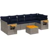 Image de vidaXL - 8-delige - Loungeset - met - kussens - poly - rattan - grijs