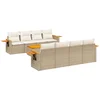Image de vidaXL - 9-delige - Loungeset - met - kussens - poly - rattan - beige