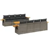 Image de vidaXL - 9-delige - Loungeset - met - kussens - poly - rattan - grijs