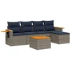Image de vidaXL - 6-delige - Loungeset - met - kussens - poly - rattan - grijs