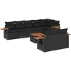 Image de vidaXL - 9-delige - Loungeset - met - kussens - poly - rattan - zwart