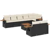 Image de vidaXL - 9-delige - Loungeset - met - kussens - poly - rattan - zwart