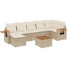 Image de vidaXL - 8-delige - Loungeset - met - kussens - poly - rattan - beige