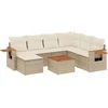 Image de vidaXL - 8-delige - Loungeset - met - kussens - poly - rattan - beige