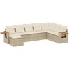 Image de vidaXL - 8-delige - Loungeset - met - kussens - poly - rattan - beige