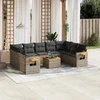 Image de vidaXL - 10-delige - Loungeset - met - kussens - poly - rattan - grijs