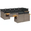 Image de vidaXL - 9-delige - Loungeset - met - kussens - poly - rattan - grijs