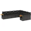 Image de vidaXL - 9-delige - Loungeset - met - kussens - poly - rattan - zwart