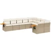Image de vidaXL - 9-delige - Loungeset - met - kussens - poly - rattan - beige