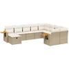 Image de vidaXL - 10-delige - Loungeset - met - kussens - poly - rattan - beige