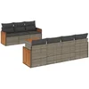 Image de vidaXL - 8-delige - Loungeset - met - kussens - poly - rattan - grijs