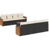 Image de vidaXL - 9-delige - Loungeset - met - kussens - poly - rattan - zwart