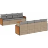 Image de vidaXL - 9-delige - Loungeset - met - kussens - poly - rattan - beige