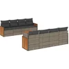 Image de vidaXL - 9-delige - Loungeset - met - kussens - poly - rattan - grijs