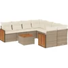 Image de vidaXL - 9-delige - Loungeset - met - kussens - poly - rattan - beige