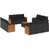 Image de vidaXL - 13-delige - Loungeset - met - kussens - poly - rattan - zwart