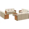 Image de vidaXL - 13-delige - Loungeset - met - kussens - poly - rattan - beige