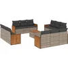 Image de vidaXL - 13-delige - Loungeset - met - kussens - poly - rattan - grijs
