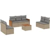 Image de vidaXL - 8-delige - Loungeset - met - kussens - poly - rattan - beige