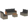 Image de vidaXL - 8-delige - Loungeset - met - kussens - poly - rattan - grijs