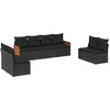 Image de vidaXL - 8-delige - Loungeset - met - kussens - poly - rattan - zwart