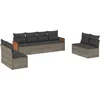 Image de vidaXL - 8-delige - Loungeset - met - kussens - poly - rattan - grijs