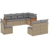 Image de vidaXL - 8-delige - Loungeset - met - kussens - poly - rattan - beige