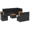Image de vidaXL - 9-delige - Loungeset - met - kussens - poly - rattan - zwart